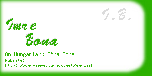 imre bona business card