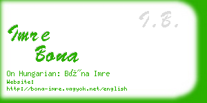 imre bona business card